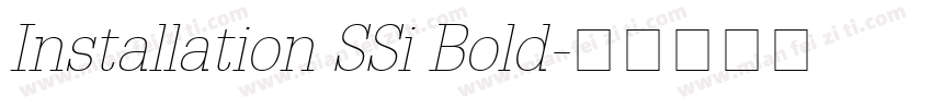 Installation SSi Bold字体转换
